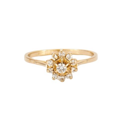Bague 52 Solitaire en Or jaune, diamants 58 Facettes