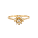 52 Solitaire Ring in Yellow Gold, diamonds 58 Facettes