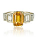 Ring 52 Yellow sapphire and diamond ring 58 Facettes 19-352-50