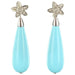 Boucles d'oreilles Boucles d'oreilles diamants et goutte de turquoise 58 Facettes 13-058-8244953