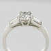Ring 54 Solitaire diamond and baguette diamonds 58 Facettes 16-060-54