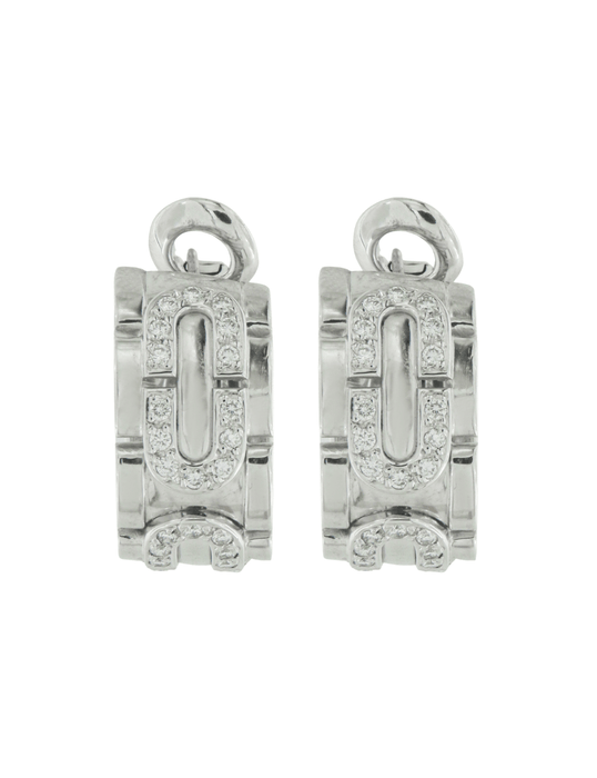 Cartier - Diamond and White Gold Ear Clips