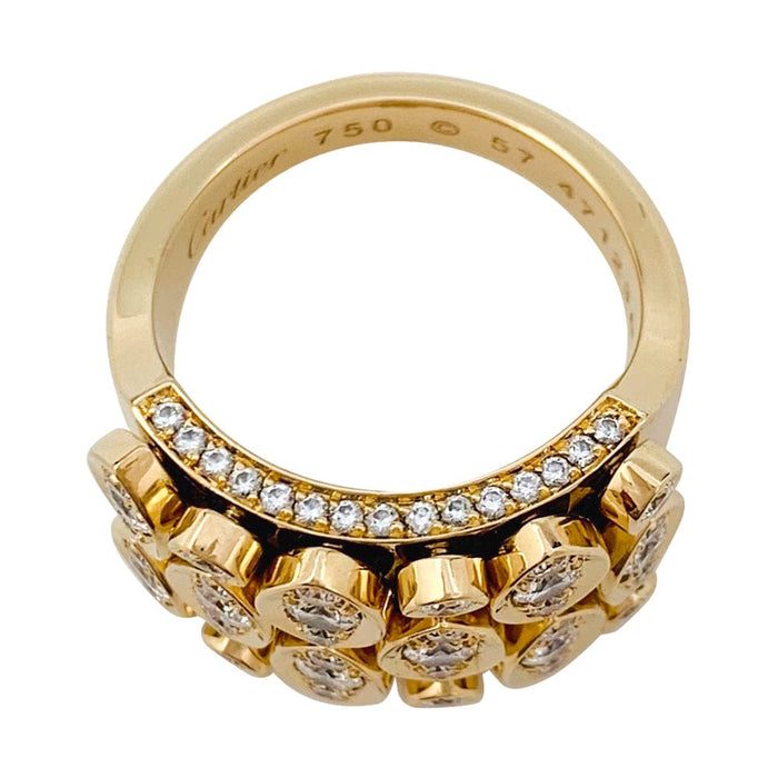 Ring 57 Cartier “Diadea” ring in yellow gold and diamonds 58 Facettes 29447-1