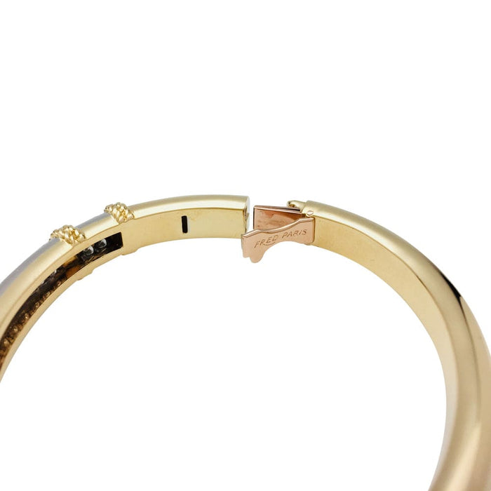Bracelet Fred "Isaure", 2 tons d'or et platine, diamants.