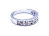 Ring 54 Half wedding ring White gold Diamond 58 Facettes 1021705CD