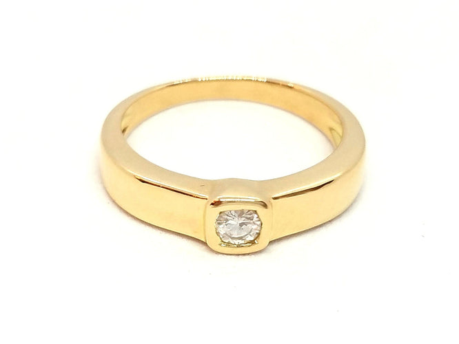 Bague 51 Bague Solitaire Or jaune Diamant 58 Facettes 06615CD