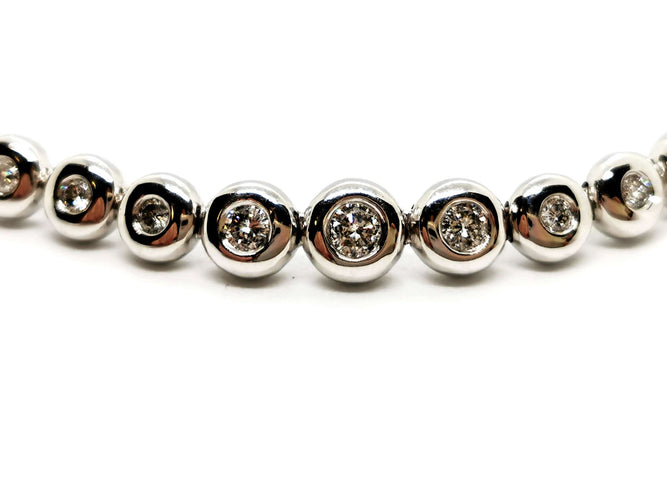 Collier Collier Or blanc Diamant 58 Facettes 1157611CN