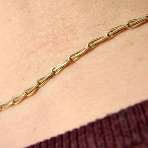 Collier Chaîne de montre ancienne en or jaune 58 Facettes 20-540