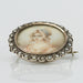 Broche Broche ancienne miniature et perles sur argent 58 Facettes 18-269