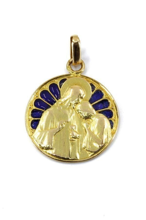 Enamel religious medal