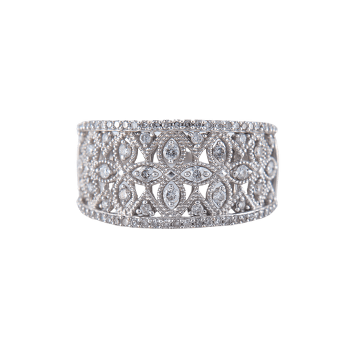 Bague 55.5 Bague Bandeau Diamants 58 Facettes 129