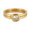 Bague 58 Bague en or Jaune, diamant 58 Facettes