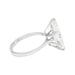 Ring 54 2,94 carat shuttle diamond ring, platinum and gold. 58 Facettes 30624