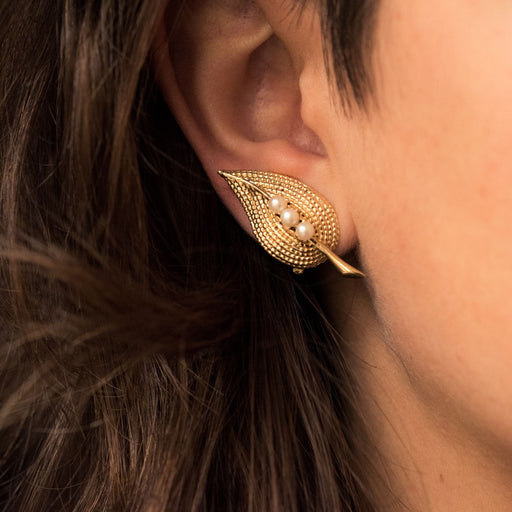 Boucles d'oreilles Clips d'oreilles anciens perles 58 Facettes 19-210A