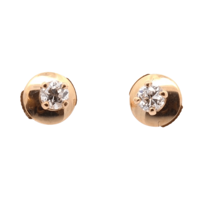 Boucles d'oreilles Boucles d’oreilles puces diamant en or jaune 18k 58 Facettes 25501b