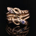 Ring 68 Old men's ring with sapphire diamond snakes 58 Facettes 20-524-65