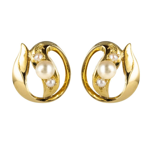 Boucles d'oreilles Boucles d'oreilles en or jaune et perles de culture 58 Facettes 15-240