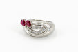 Ring 51 Ring White gold Ruby 58 Facettes 03010CD