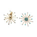 Earrings “Fireworks” rose gold earrings, turquoise and diamonds. 58 Facettes 22603