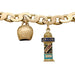 Bracelet Bracelet breloques en or jaune, émail et saphir. 58 Facettes 30179