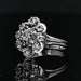 Ring 50 White gold ring with white sapphires 58 Facettes 19-517C-50
