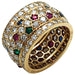 Ring 55 Cartier ring, Nigeria model, in yellow gold, diamonds, rubies, sapphires and emeralds. 58 Facettes 30384