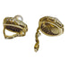 Earrings Cartier earrings, in yellow gold, pearls and diamonds. 58 Facettes 26509