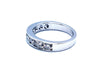 Ring 54 Half wedding ring White gold Diamond 58 Facettes 1021705CD