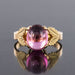 Ring 52 Tourmaline and gold leaf ring 58 Facettes 17-058B-52