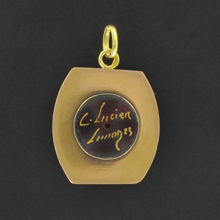 Pendentif Médaille or et émail de Limoges 58 Facettes 15-423