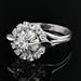 Ring 48 Retro ring surrounded by white sapphires 58 Facettes 19-520B-48