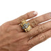 Ring 56 Tank ring in platinum yellow gold and diamonds. 58 Facettes 30581