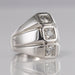 Bague 53 Bague or blanc diamants moderniste 58 Facettes 20-203-50