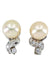 Earrings Pearl and diamond clip earrings 58 Facettes 34211