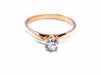 Ring 55 Solitaire Ring Rose Gold Diamond 58 Facettes 1021707CD