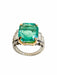 Ring 53 Two Gold, Emerald and Diamond Ring 58 Facettes