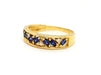 Bague 55 Bague Demie alliance Or jaune Saphir 58 Facettes 749301CN