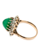 Ring 54 Ring in yellow gold and silver, sugarloaf chrysoprase and diamonds 58 Facettes