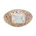 Ring 52 Poiray dome ring in pink gold and diamonds. 58 Facettes 28486-1