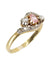 Ring Art Nouveau pink sapphire and diamond ring 58 Facettes 038171