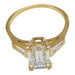 Bague 52 Bague diamant taille émeraude 2 carats, or jaune. 58 Facettes 30566