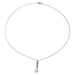 Collier Collier en or blanc diamants et perle. 58 Facettes 30296