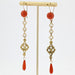 Boucles d'oreilles Pendants d'oreilles anciens corail et or 58 Facettes 21-213