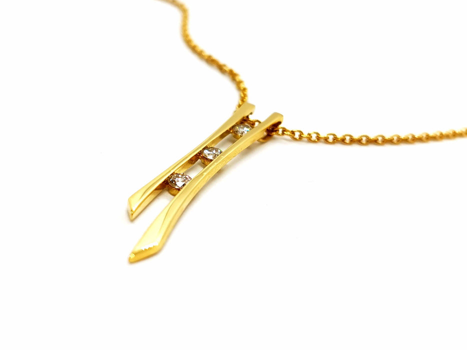 Collier Collier Chaîne + pendentif Or jaune Diamant 58 Facettes 1137223CN