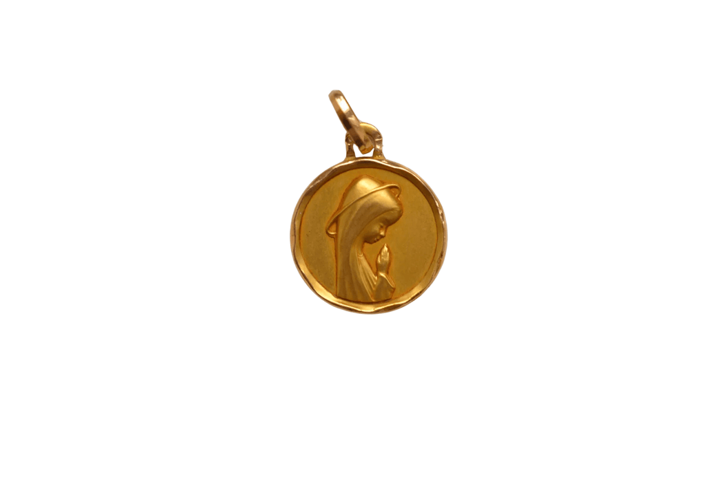 Pendentif Médaille Vierge Marie à décor de vague 58 Facettes Ref2369