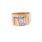 Bague 58.5 Bague Tank Platine Or jaune Diamants 58 Facettes HS20861