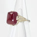 Ring 52 Art deco sugarloaf ruby ​​and diamond ring 58 Facettes 21-246-52