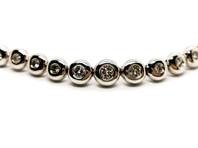 Collier Collier Or blanc Diamant 58 Facettes 1157611CN