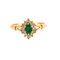 Bague Bague marguerite or jaune, émeraude et diamants 58 Facettes DV1340-2