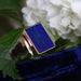Bague 56 Chevalière vintage lapis lazuli et or 58 Facettes 21-178A-56